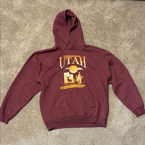 Utah Hoodoo Country Maroon Graphic Hoodie